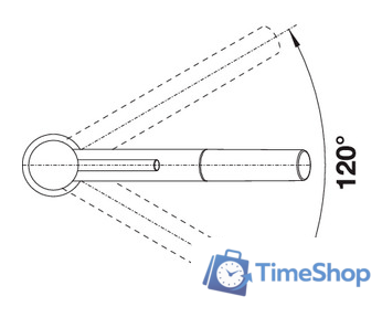 Смеситель Blanco Kano-S (хром/черный) - Изображение №3 — Интернет-магазин Time-Shop