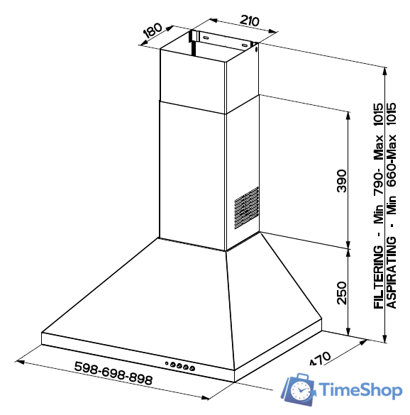 Кухонная вытяжка Faber Strip Smart PB BK A60 - Изображение №2 — Интернет-магазин Time-Shop
