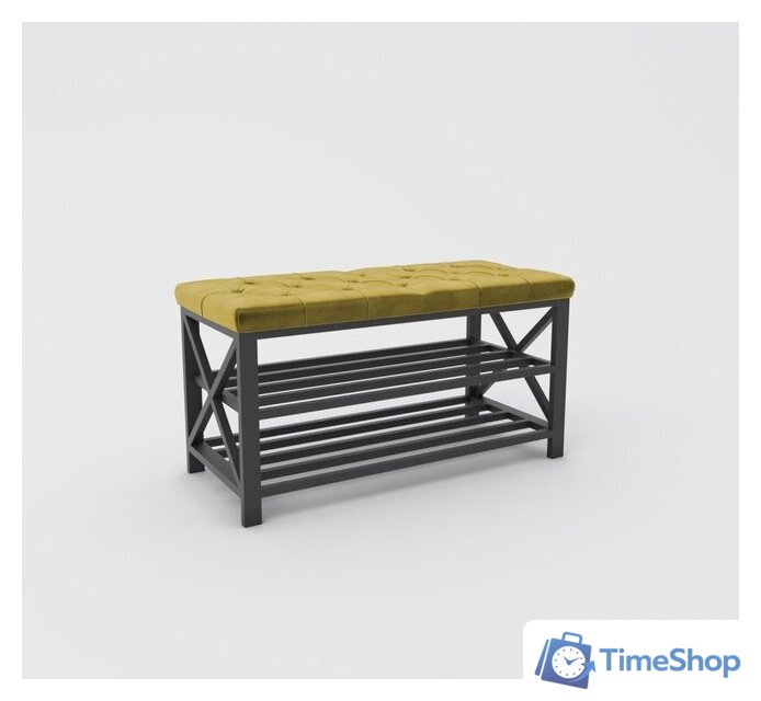 Банкетка Hype Mebel Будс (черный/золото) - Изображение №1 — Интернет-магазин Time-Shop