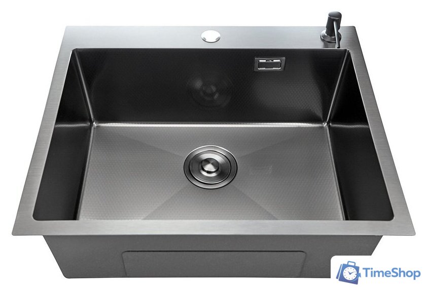 Кухонная мойка Stellar Decor S6550NB-D (нано черный) - Изображение №7 — Интернет-магазин Time-Shop