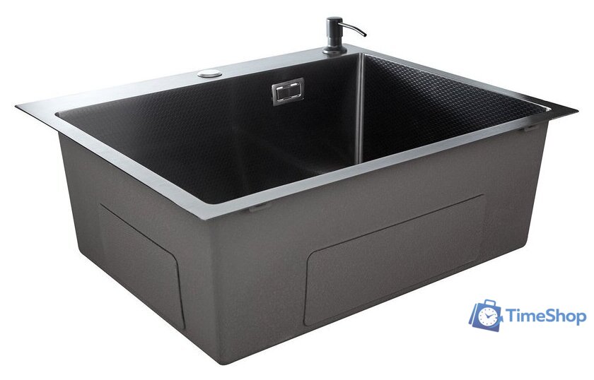 Кухонная мойка Stellar Decor S6550NB-D (нано черный) - Изображение №4 — Интернет-магазин Time-Shop