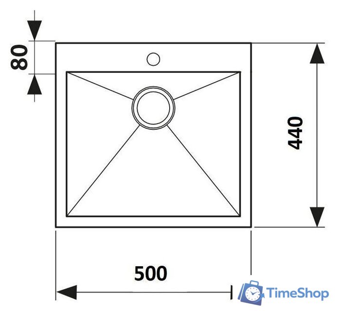 Кухонная мойка Hansen HS50044 - Изображение №3 — Интернет-магазин Time-Shop