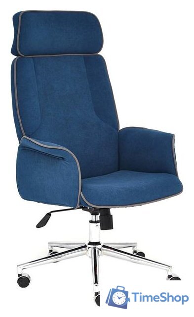 Офисное кресло TetChair Charm (флок, синий) - Изображение №1 — Интернет-магазин Time-Shop