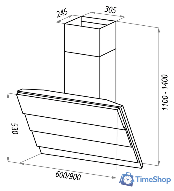Кухонная вытяжка MAUNFELD Cascada 60 (белый) - Изображение №2 — Интернет-магазин Time-Shop