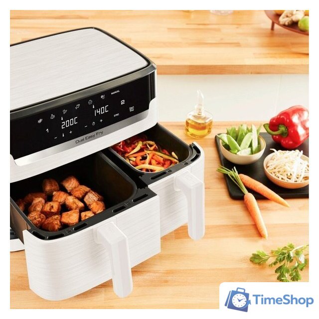 Аэрогриль (аэрофритюрница) Tefal Dual Easy Fry & Grill EY901AE0 - Изображение №4 — Интернет-магазин Time-Shop