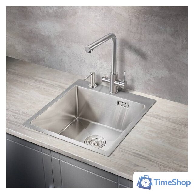 Кухонная мойка Milacio Denia 46 Steel MC.77470 (нержавеющая сталь) - Изображение №2 — Интернет-магазин Time-Shop