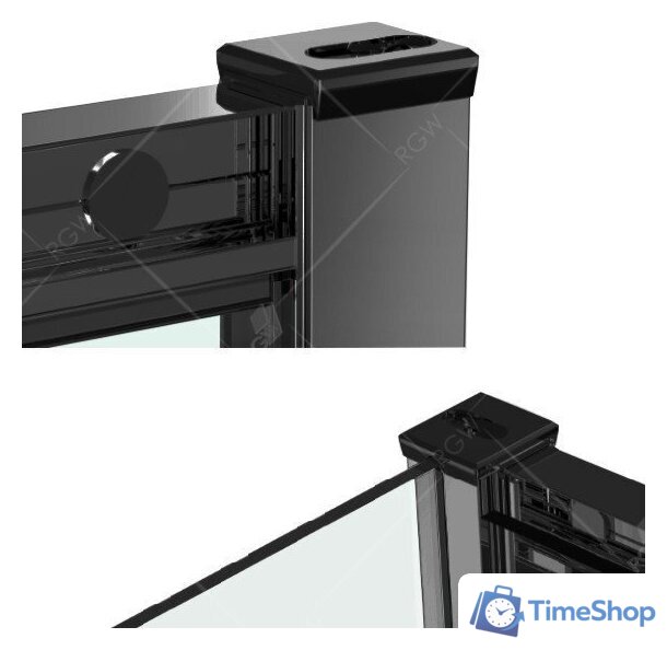 Душевой уголок RGW CL-48B (CL-14B + Z-050-1B) 32094891-014 110x90 (черный/прозрачное стекло) - Изображение №3 — Интернет-магазин Time-Shop