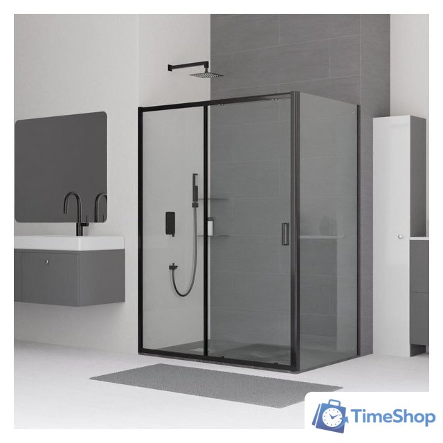 Душевой уголок RGW CL-48B (CL-14B + Z-050-1B) 32094891-014 110x90 (черный/прозрачное стекло) - Изображение №1 — Интернет-магазин Time-Shop