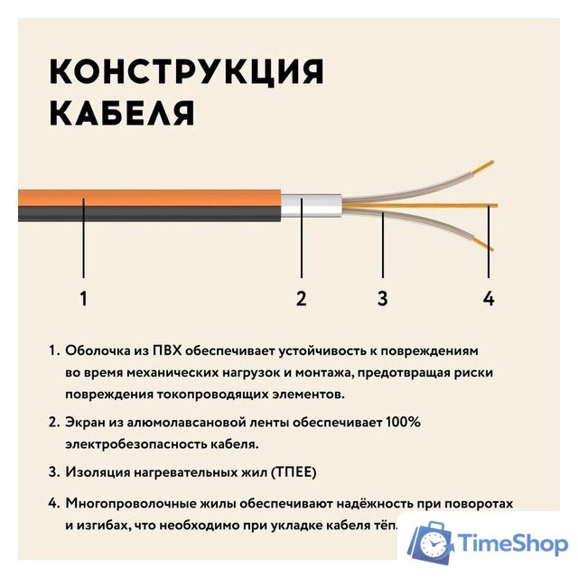 Нагревательный кабель Русское тепло РТ-960-47.0 2285247 - Изображение №10 — Интернет-магазин Time-Shop