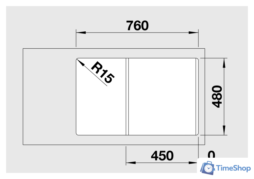 Кухонная мойка Blanco Legra 45 S (черный) - Изображение №3 — Интернет-магазин Time-Shop
