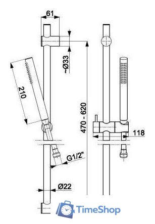 Душевой гарнитур  Armatura Moza Premium 841-363-81 - Изображение №2 — Интернет-магазин Time-Shop