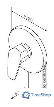 Смеситель без скрытого механизма AM.PM Gem F9075000 - Изображение №2 — Интернет-магазин Time-Shop