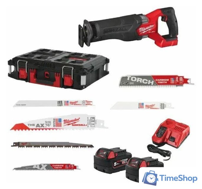 Сабельная пила Milwaukee M18 FSZ100P 4933498242 (с 2-мя АКБ, кейс) - Изображение №1 — Интернет-магазин Time-Shop