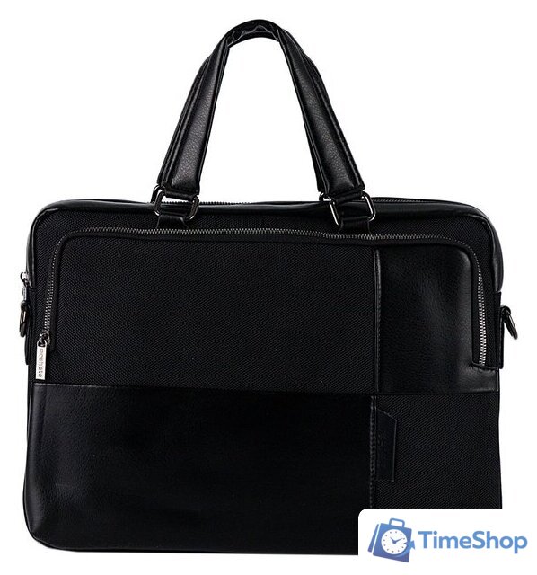 Мужская сумка Poshete 249-8230-8-BLK (черный) - Изображение №1 — Интернет-магазин Time-Shop