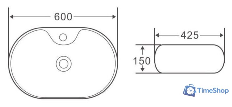 Умывальник BelBagno BB1151 - Изображение №3 — Интернет-магазин Time-Shop