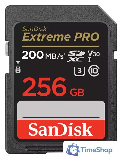 Карта памяти SanDisk Extreme PRO SDXC SDSDXXD-256G-GN4IN 256GB - Изображение №1 — Интернет-магазин Time-Shop