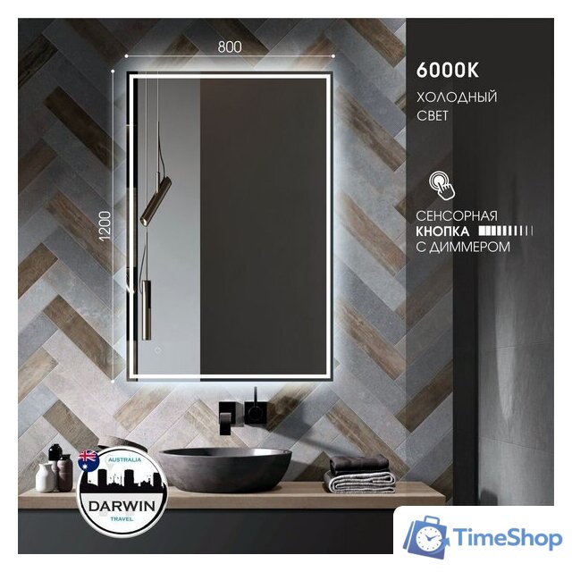  Алмаз-Люкс Зеркало Darwin 12080s-6 120x80 - Изображение №7 — Интернет-магазин Time-Shop