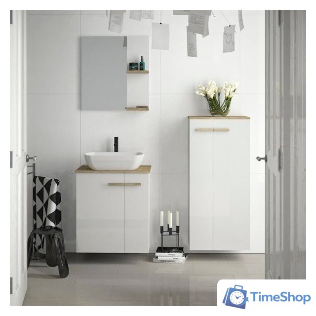  Lauter Шкаф-полупенал Навесной Adri (белый глянец) - Изображение №2 — Интернет-магазин Time-Shop