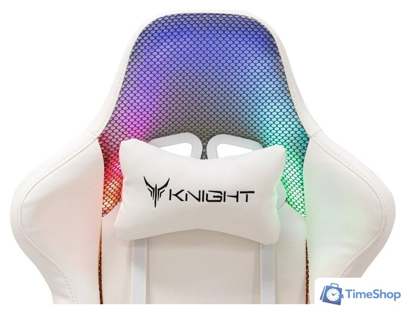 Игровое (геймерское) кресло Knight Wolf RGB (белый) - Изображение №11 — Интернет-магазин Time-Shop