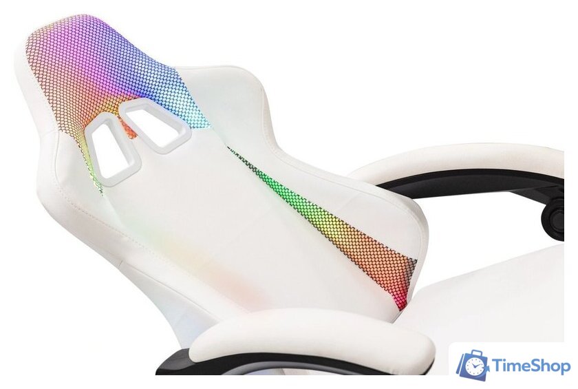 Игровое (геймерское) кресло Knight Wolf RGB (белый) - Изображение №8 — Интернет-магазин Time-Shop
