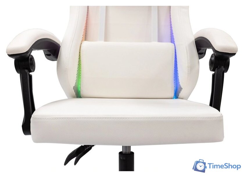 Игровое (геймерское) кресло Knight Wolf RGB (белый) - Изображение №10 — Интернет-магазин Time-Shop