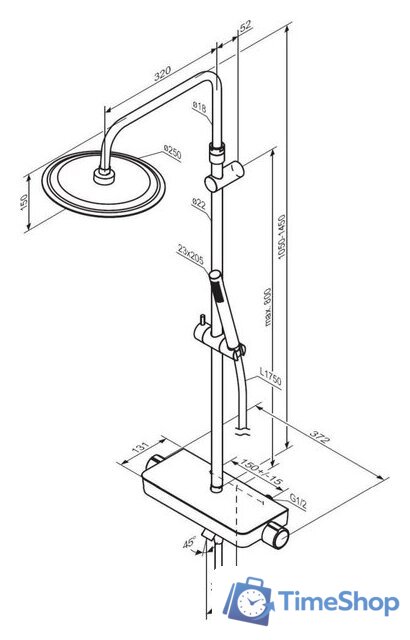 Душевая система  Damixa Scandinavian Pure 936730000 - Изображение №7 — Интернет-магазин Time-Shop