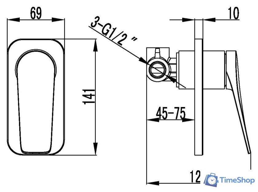 Смеситель без скрытого механизма Lemark Bronx LM3723BL - Изображение №2 — Интернет-магазин Time-Shop