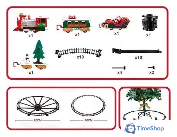 Набор железной дороги Labalu Рождественский поезд на елку 288 - Изображение №12 — Интернет-магазин Time-Shop