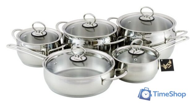 Набор кастрюль Кухар Магнолия Классика КМ1-035С - Изображение №1 — Интернет-магазин Time-Shop