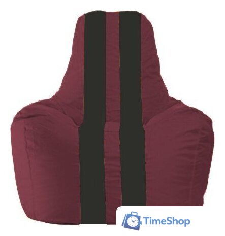 Кресло-мешок Flagman Спортинг С1.1-299 (бордовый/черный) - Изображение №1 — Интернет-магазин Time-Shop