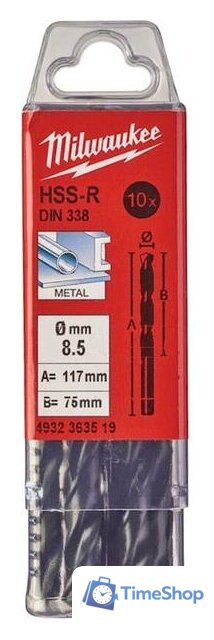 Набор сверл Milwaukee 4932363519 (10 предметов) - Изображение №1 — Интернет-магазин Time-Shop