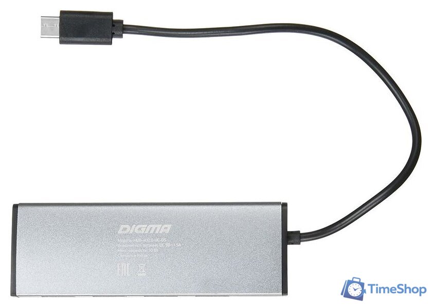 USB-хаб Digma HUB-4U2.0-UC-DS - Изображение №4 — Интернет-магазин Time-Shop