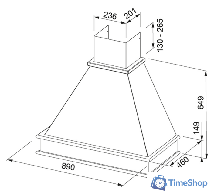 Кухонная вытяжка Franke Country Wood FCL 90 A2 321.0592.488 (белый) - Изображение №2 — Интернет-магазин Time-Shop