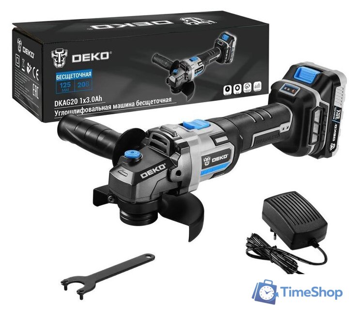 Угловая шлифмашина Deko DKAG20 (с 1-им АКБ) - Изображение №1 — Интернет-магазин Time-Shop
