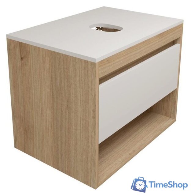  Teymi Тумба под умывальник Ritta 65 T60520 (дуб эврика/белый матовый) - Изображение №1 — Интернет-магазин Time-Shop