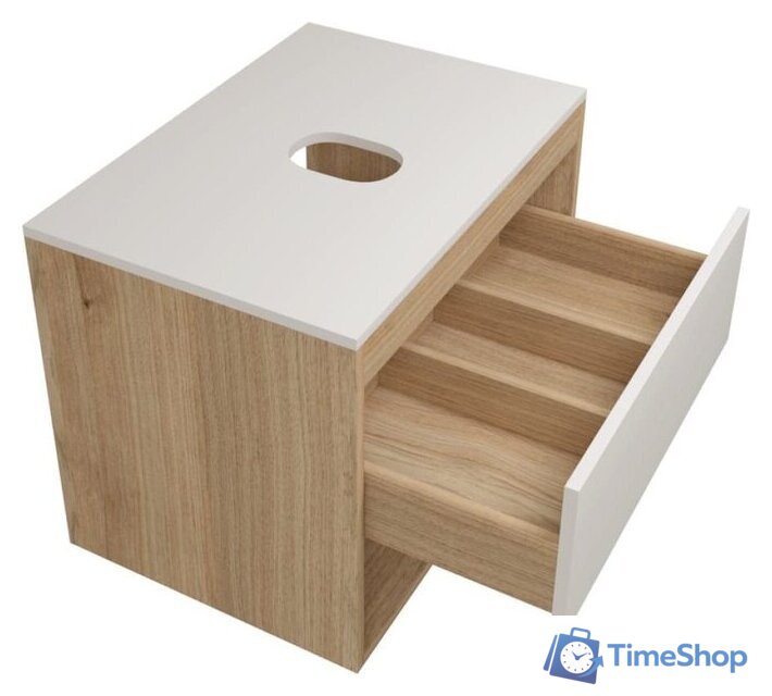  Teymi Тумба под умывальник Ritta 65 T60520 (дуб эврика/белый матовый) - Изображение №2 — Интернет-магазин Time-Shop