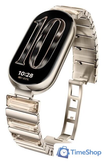 Фитнес-браслет Xiaomi Smart Band 10 (искрящееся золото, с золотистым металлическим браслетом, международная версия) - Изображение №3 — Интернет-магазин Time-Shop