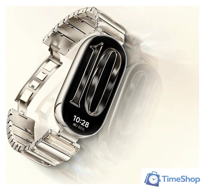 Фитнес-браслет Xiaomi Smart Band 10 (искрящееся золото, с золотистым металлическим браслетом, международная версия) - Изображение №6 — Интернет-магазин Time-Shop