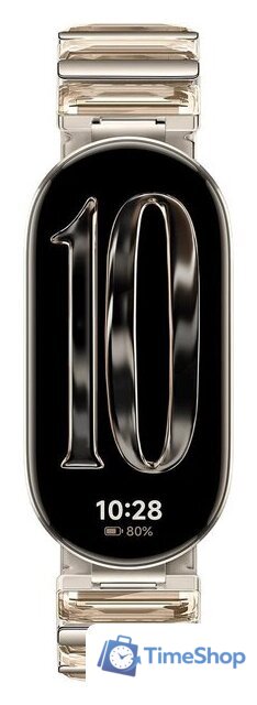 Фитнес-браслет Xiaomi Smart Band 10 (искрящееся золото, с золотистым металлическим браслетом, международная версия) - Изображение №2 — Интернет-магазин Time-Shop