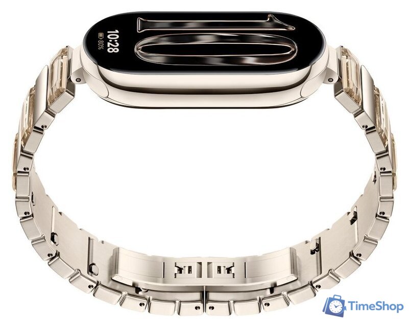Фитнес-браслет Xiaomi Smart Band 10 (искрящееся золото, с золотистым металлическим браслетом, международная версия) - Изображение №4 — Интернет-магазин Time-Shop