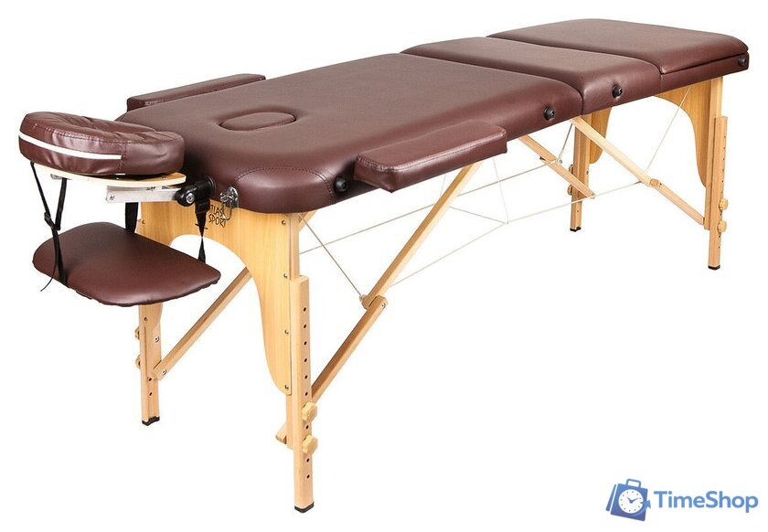 Массажный стол Atlas Sport складной 3-с деревянный 60 см (коричневый) - Изображение №1 — Интернет-магазин Time-Shop