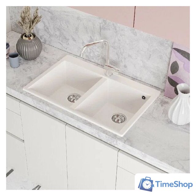 Кухонная мойка Polygran Brig 790 (белый хлопок) - Изображение №8 — Интернет-магазин Time-Shop