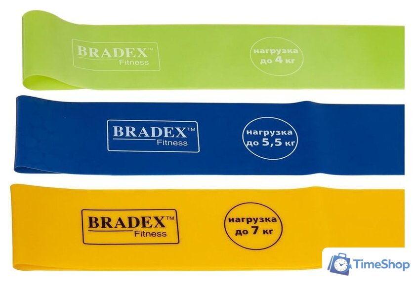Набор фитнес резинок Bradex SF 0321 (3 шт, от 4 до 7 кг) - Изображение №2 — Интернет-магазин Time-Shop