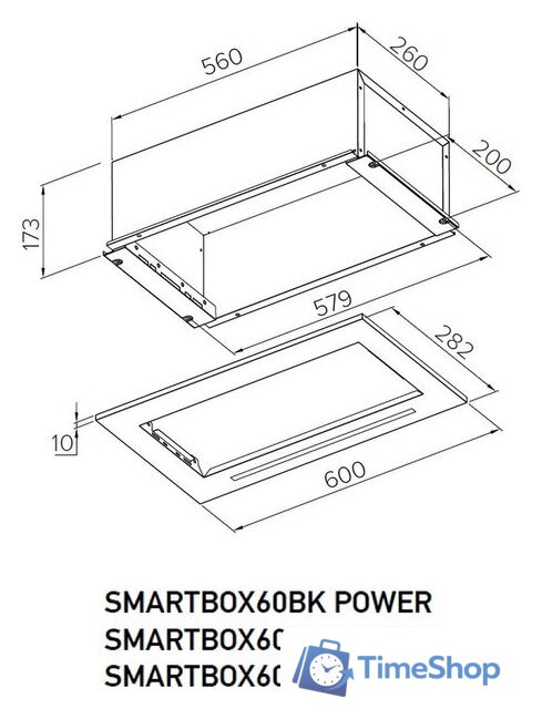 Кухонная вытяжка Meferi SMARTBOX60BK Power - Изображение №2 — Интернет-магазин Time-Shop