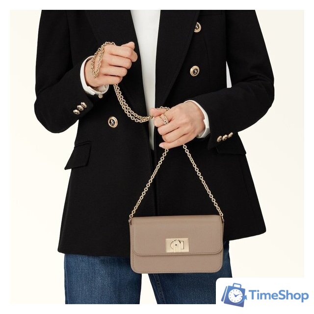 Женская сумка FURLA 1927 Mini Bag (stucco gray) - Изображение №7 — Интернет-магазин Time-Shop