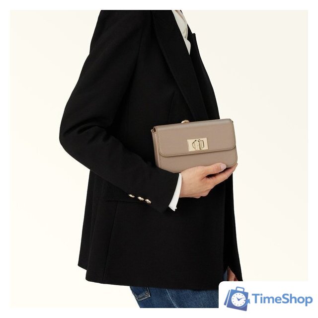 Женская сумка FURLA 1927 Mini Bag (stucco gray) - Изображение №6 — Интернет-магазин Time-Shop