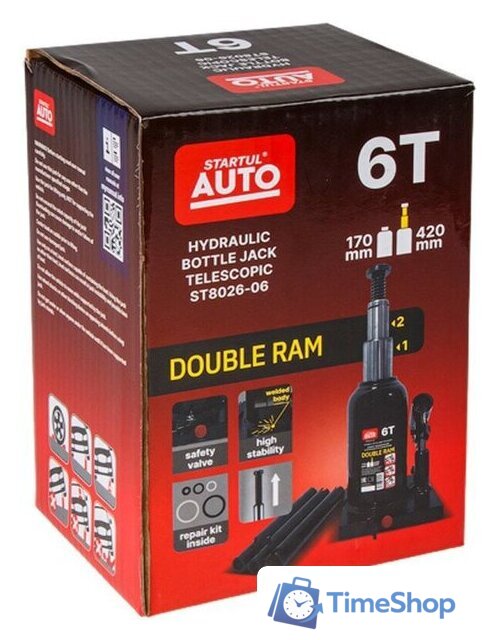 Бутылочный домкрат Startul Auto ST8026-06 6т - Изображение №6 — Интернет-магазин Time-Shop