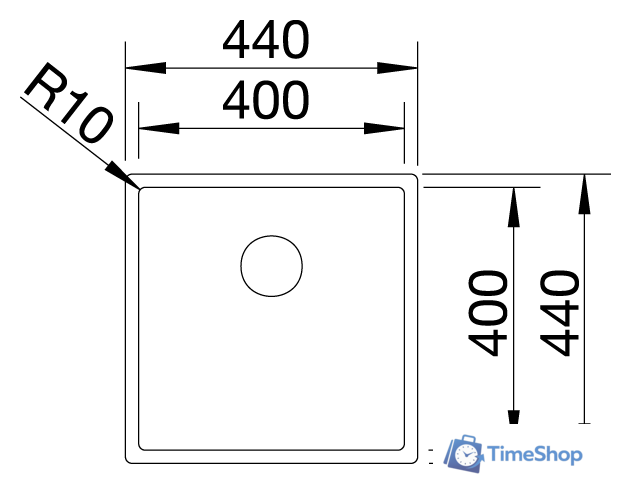 Кухонная мойка Blanco Claron 400-IF Durinox 523389 - Изображение №2 — Интернет-магазин Time-Shop