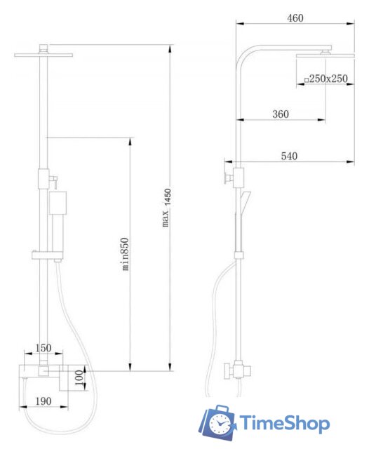Душевая система  Abber Daheim AF8220SPL - Изображение №4 — Интернет-магазин Time-Shop