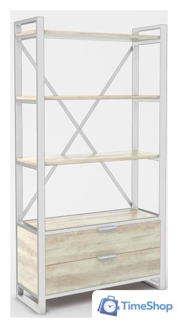 Стеллаж Hype Mebel Стандарт Люкс 50x200 (белый/древесина белая) - Изображение №1 — Интернет-магазин Time-Shop